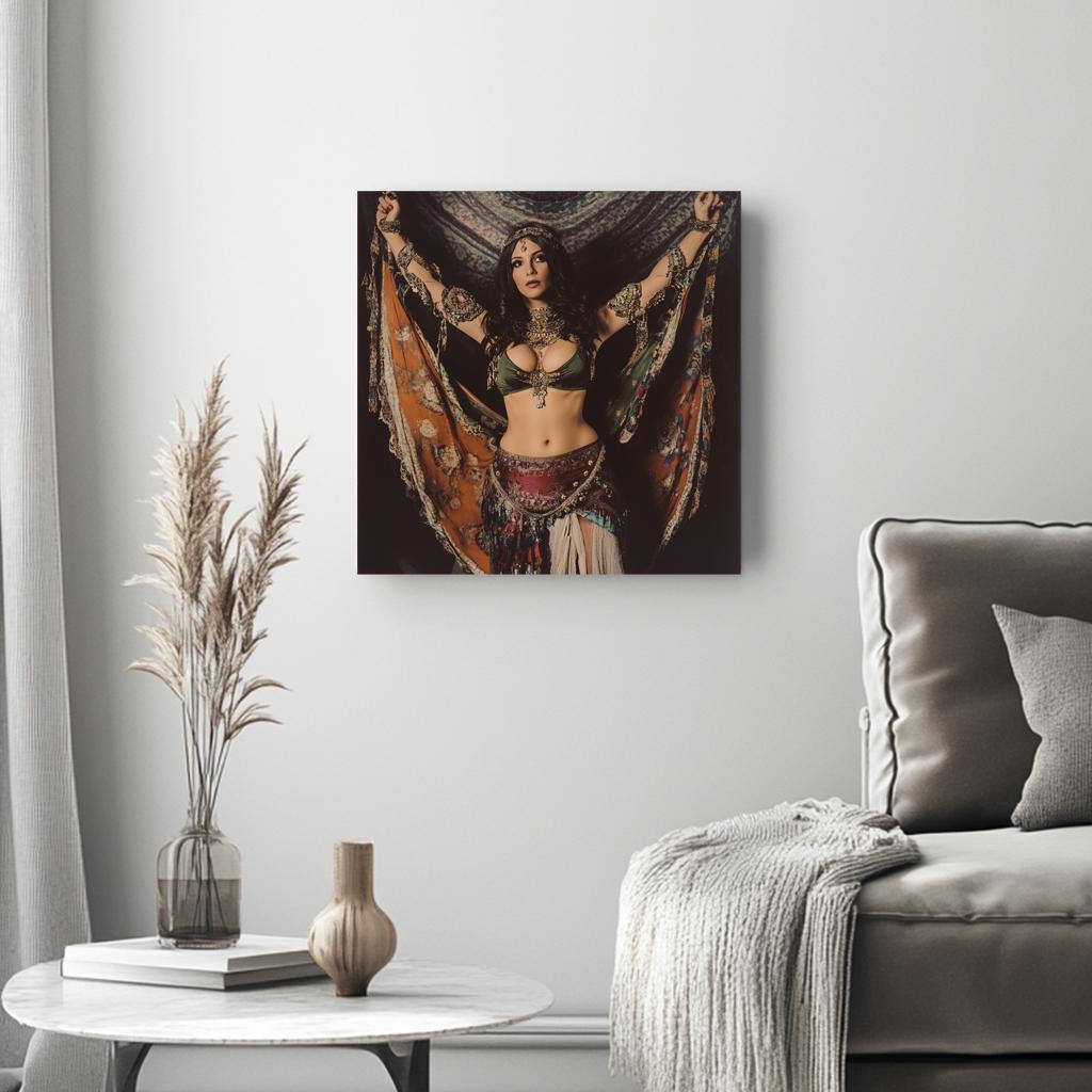 1970s Studio I Belly Dance Canvas Art 16 in x 16 in