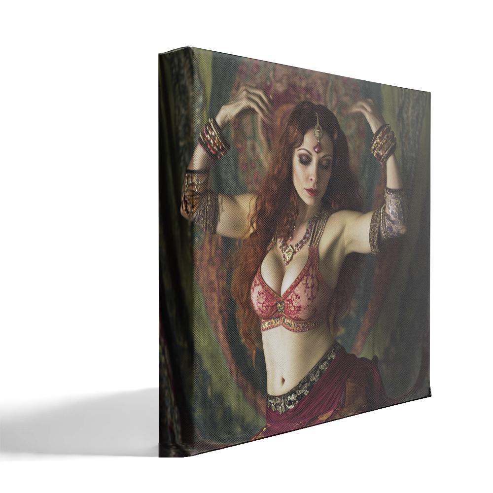 1980s Studio I Belly Dance Canvas Art 16 in x 16 in