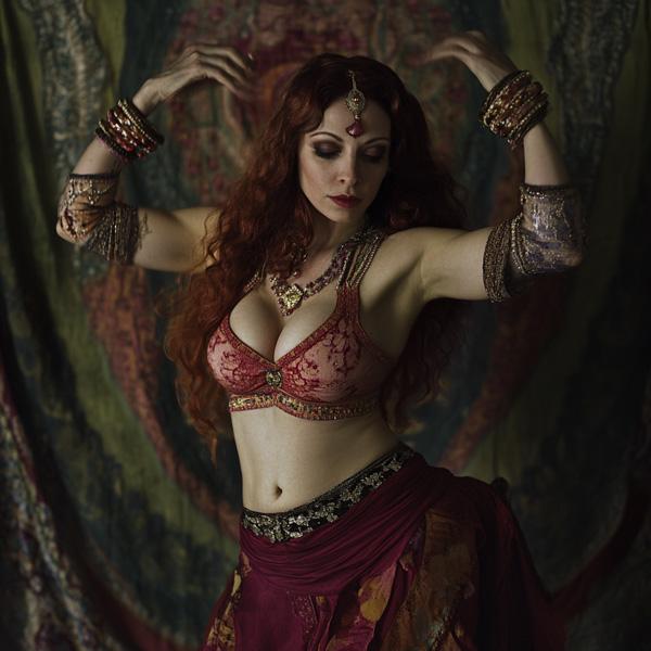 1980s Studio I Watercolor Purple - Belly Dance Art Download