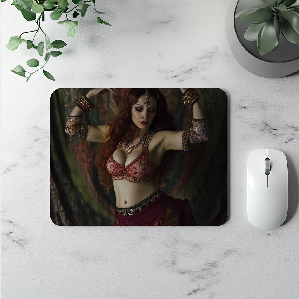 1980s Studio I Watercolor Purple - Belly Dance Office Decor | Mouse Pads