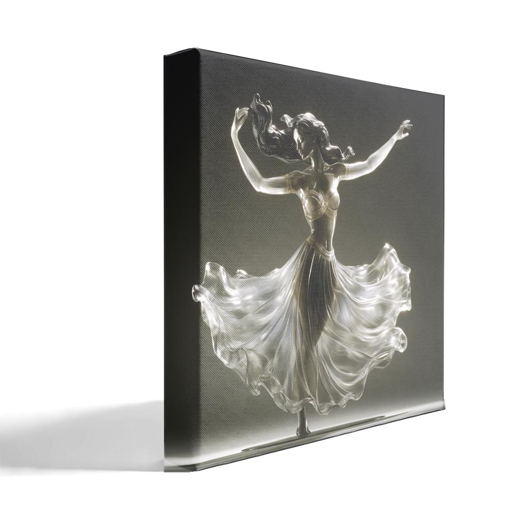 Acrylic Material II Belly Dance Canvas Art 16 in x 16 in