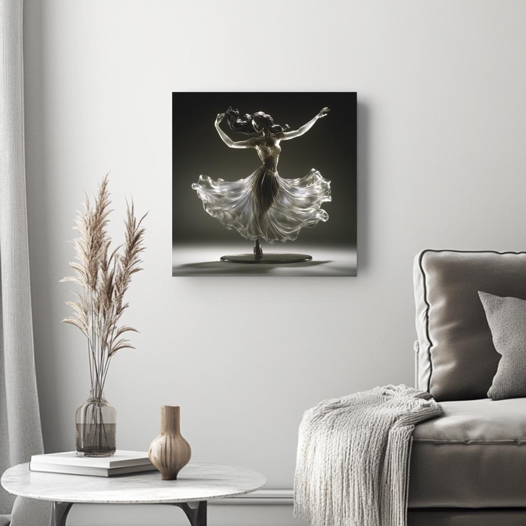 Acrylic Material II Belly Dance Canvas Art 16 in x 16 in