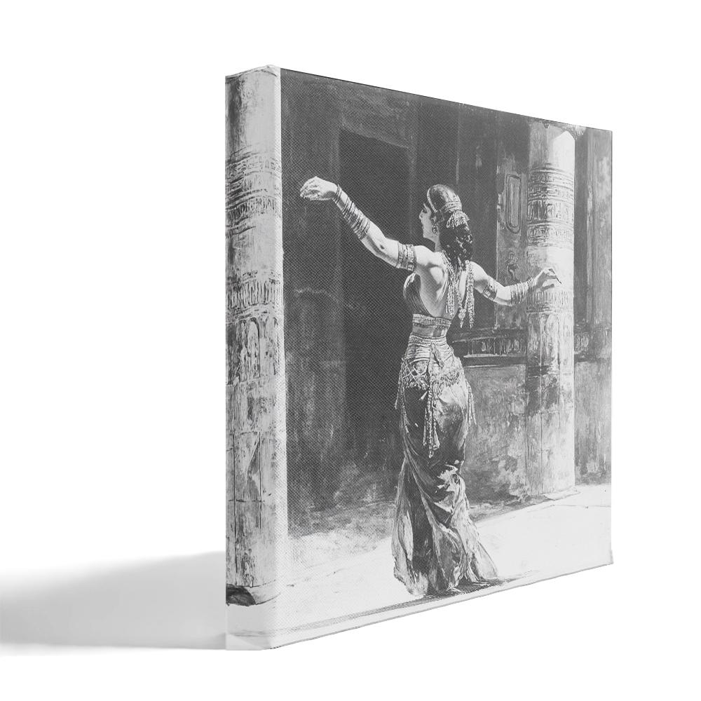 Antique Folkloric I Belly Dance Canvas Art 16 in x 16 in