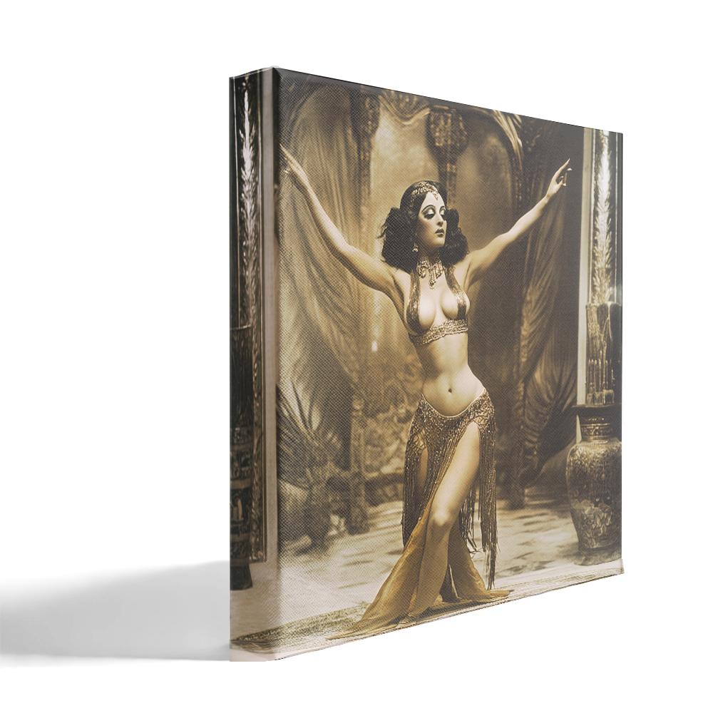 Art Deco Pin Up I Belly Dance Canvas Art 16 in x 16 in