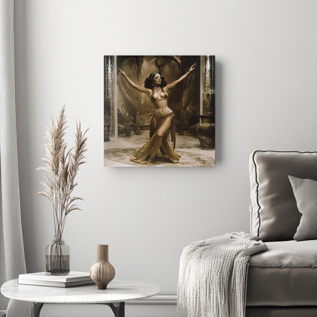 Art Deco Pin Up I Belly Dance Canvas Art 16 in x 16 in