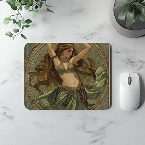 Art Nouveau Green I Vintage Red - Belly Dance Office Decor