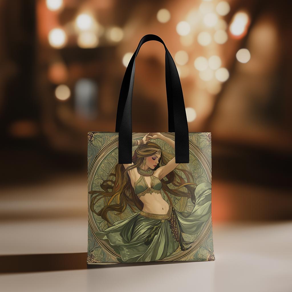 Art Nouveau Green I Vintage Red - Belly Dance Fashion Accessory