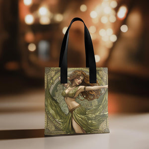 Art Nouveau Green II Vintage Red - Belly Dance Fashion Accessory