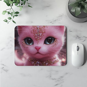 Belly Dance Kitties I Watercolor Purple - Belly Dance Office Decor | Mouse Pads