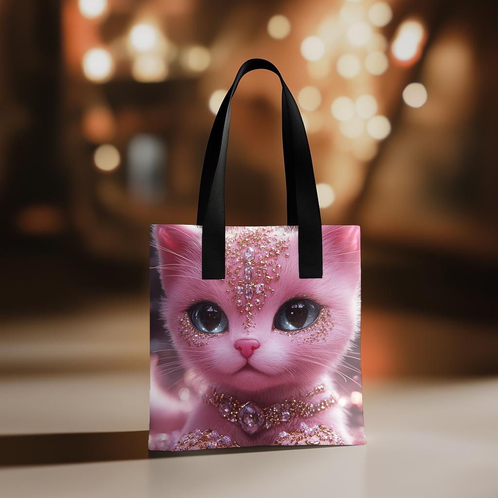 Belly Dance Kitties I Watercolor Purple - Belly Dance Fashion Tote Bag