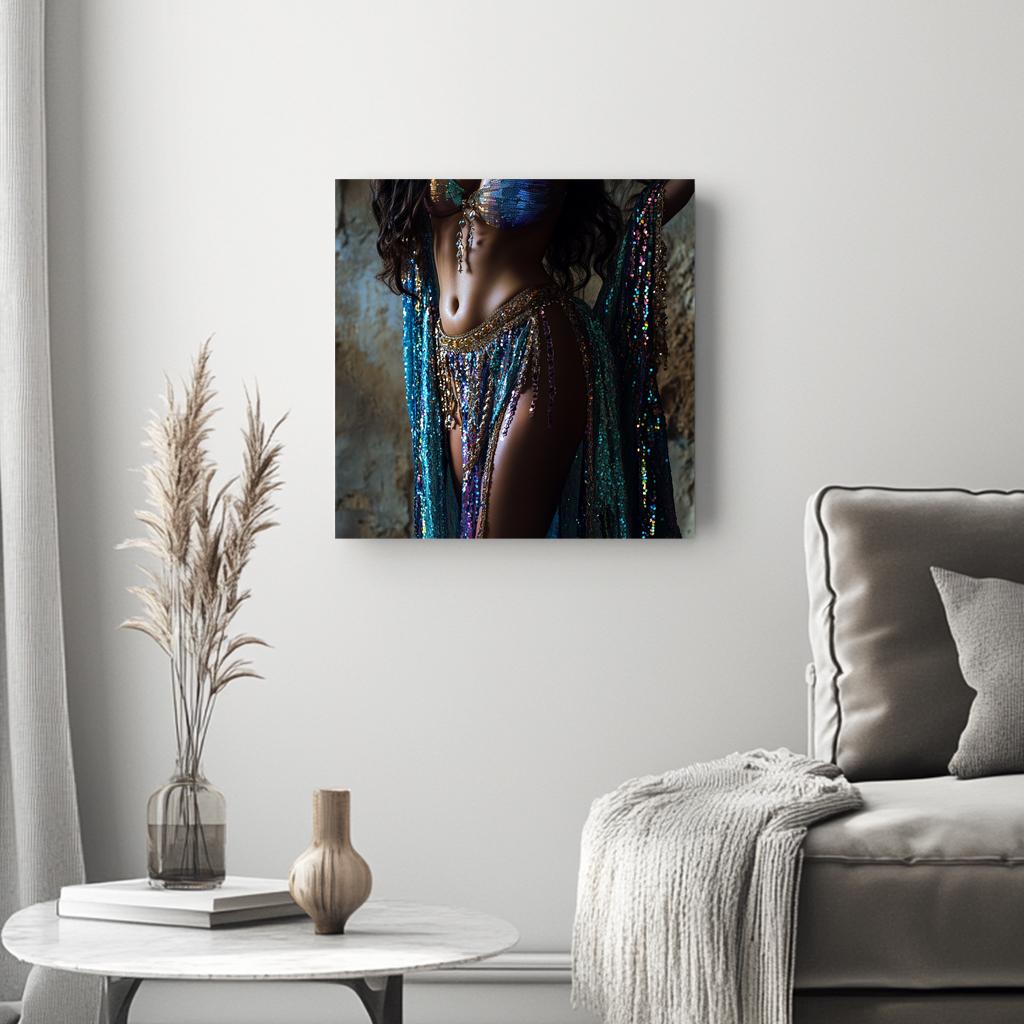 Belly Macro I Belly Dance Canvas Art 16 in x 16 in