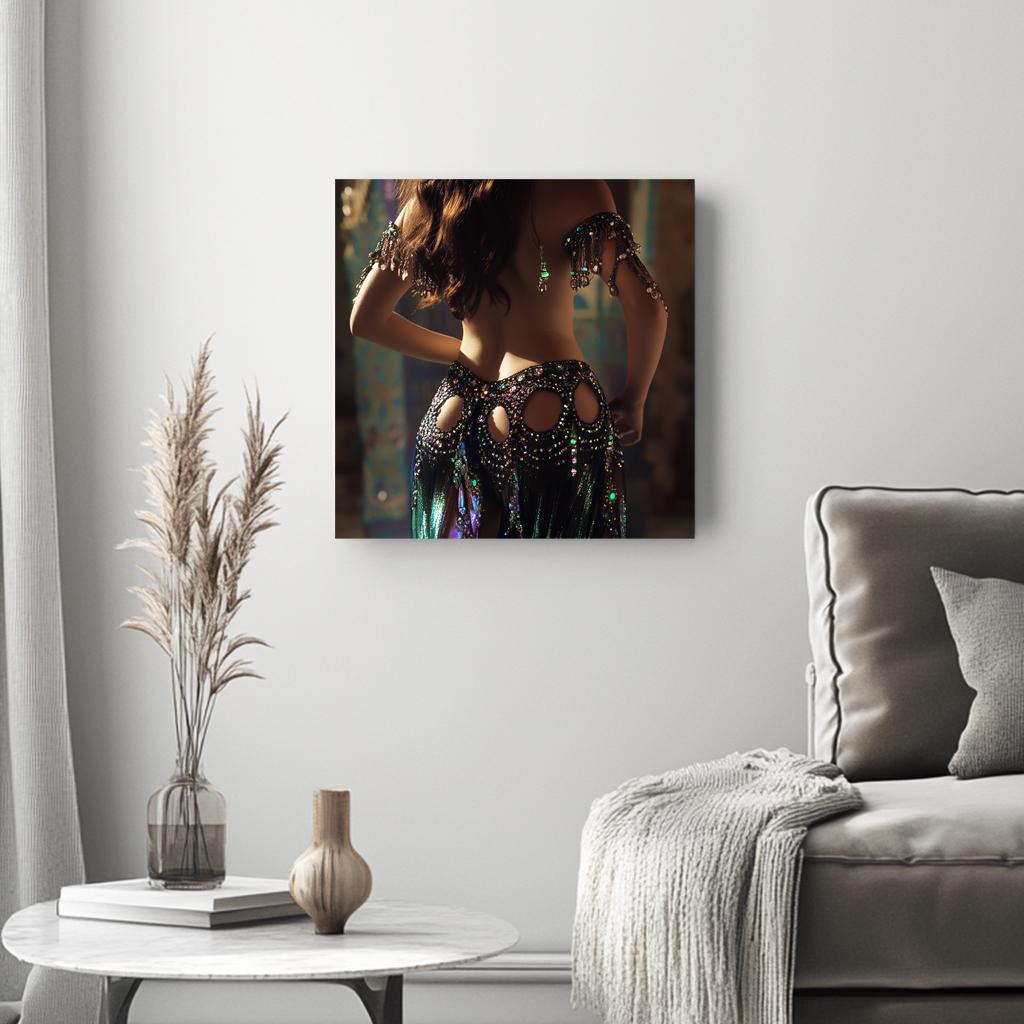 Belly Macro II Belly Dance Canvas Art 16 in x 16 in