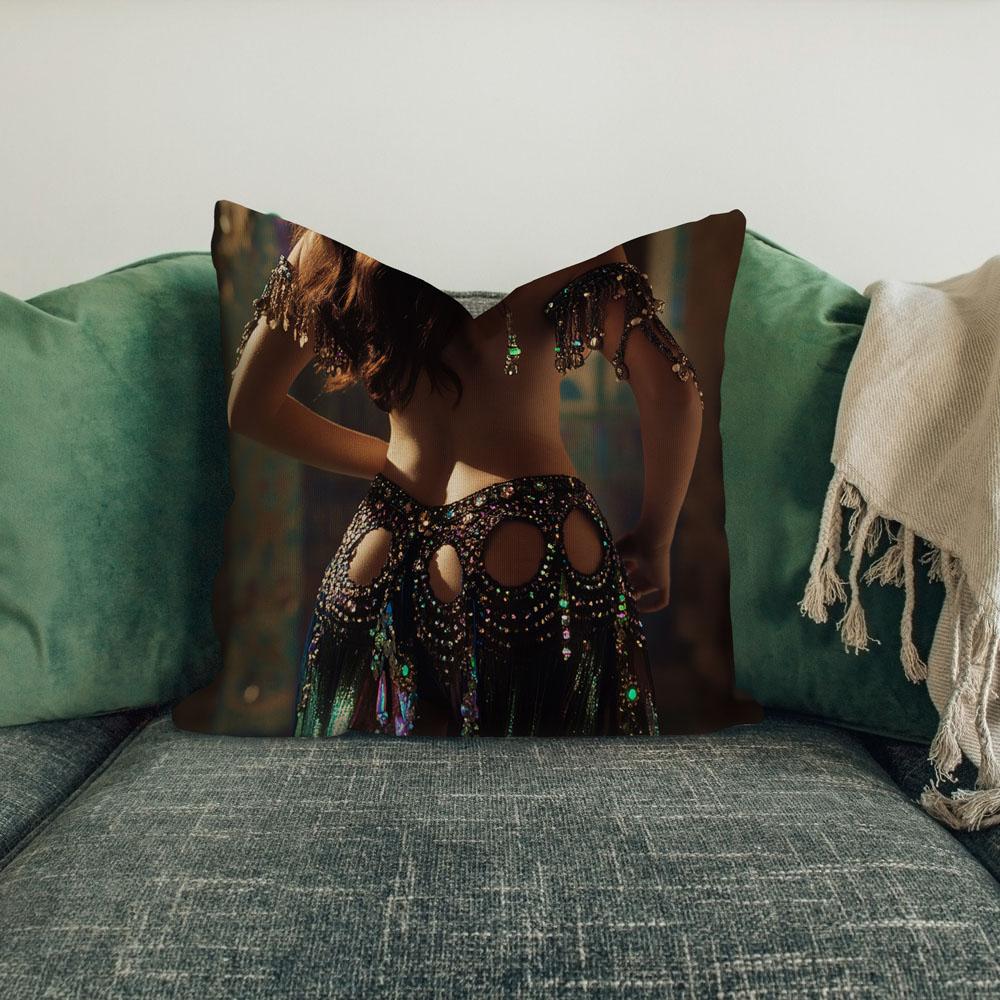 Belly Macro Ii Belly Dance Throw Pillow 18 in x 18 in