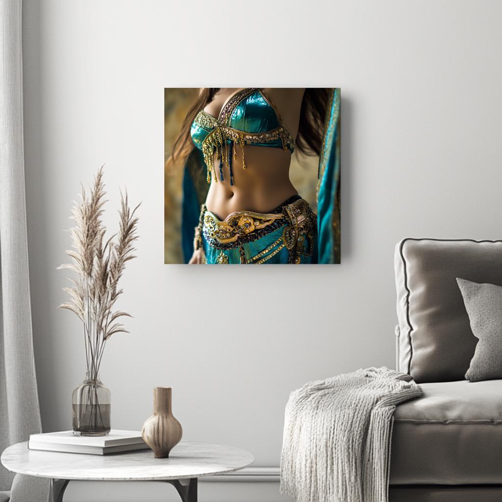 Belly Macro III Belly Dance Canvas Art 16 in x 16 in