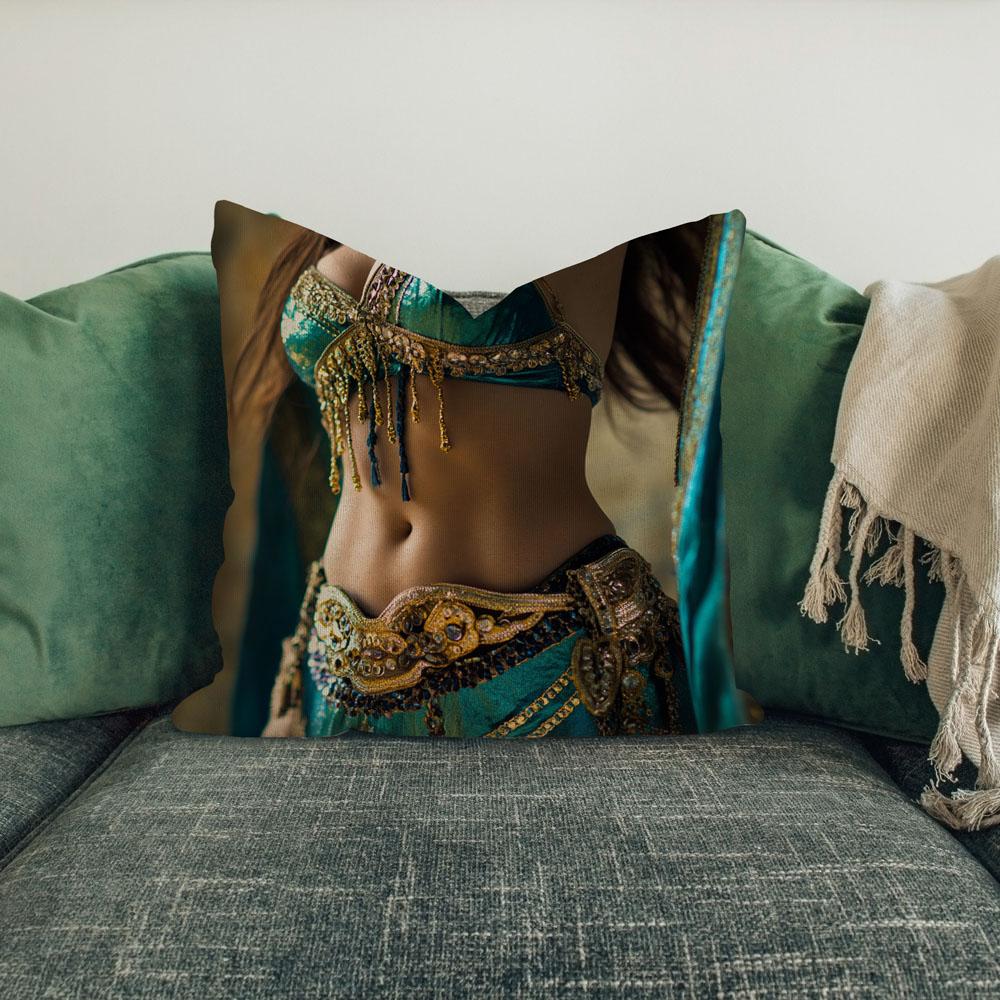 Belly Macro Iii Belly Dance Throw Pillow 18 in x 18 in