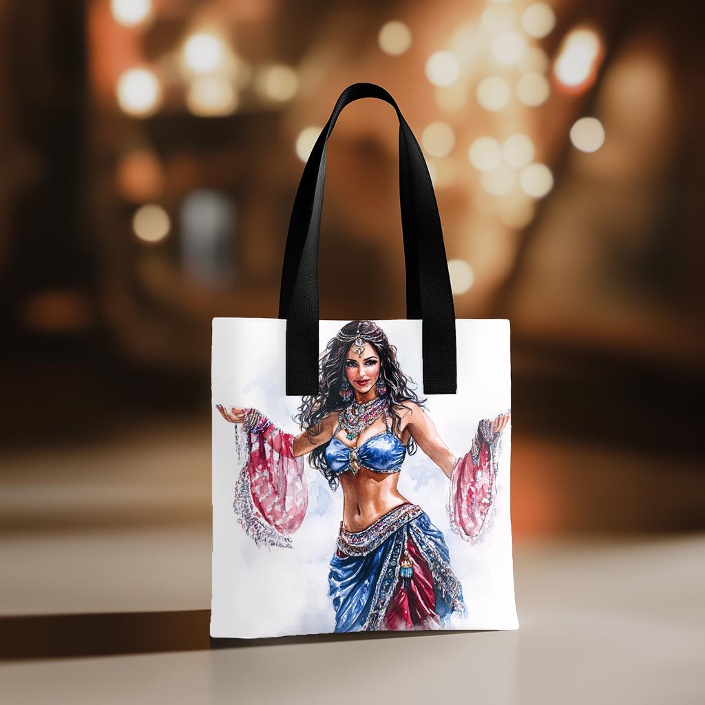 Blue Performance Watercolor I Watercolor Purple - Belly Dance Fashion Tote Bag
