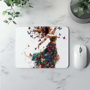 Boundless Butterflies I Watercolor Purple - Belly Dance Office Decor | Mouse Pads