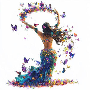 Boundless Butterflies II Watercolor Purple - Belly Dance Art Download