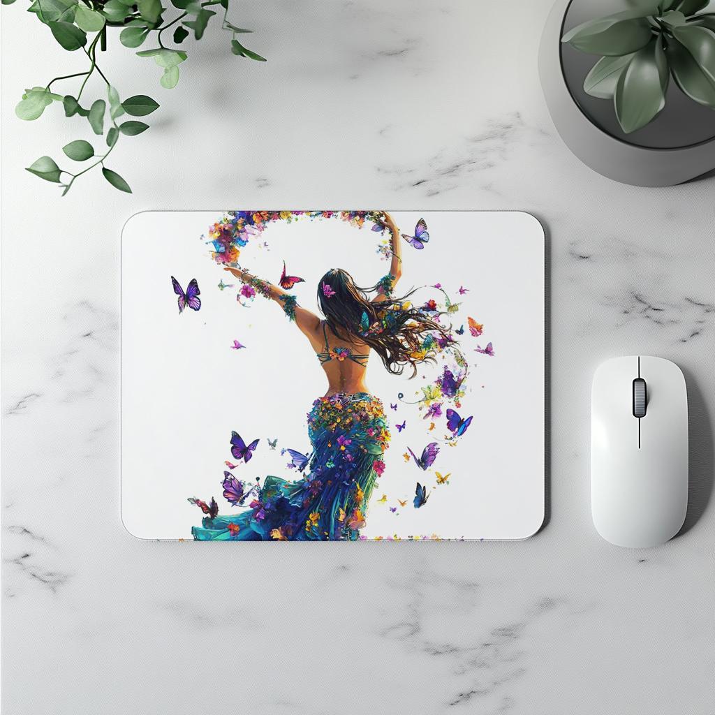 Boundless Butterflies II Watercolor Purple - Belly Dance Office Decor | Mouse Pads