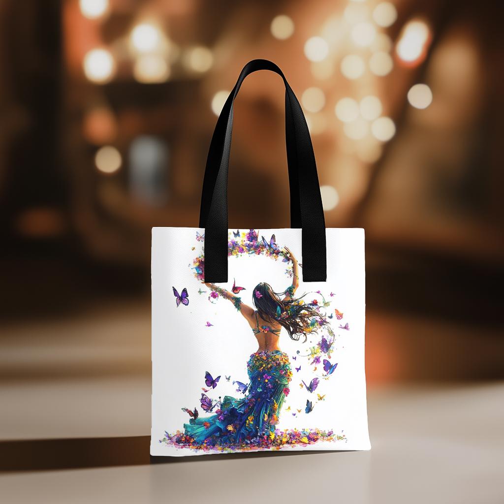 Boundless Butterflies II Watercolor Purple - Belly Dance Fashion Tote Bag