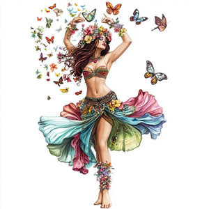 Boundless Butterflies III Watercolor Purple - Belly Dance Art Download