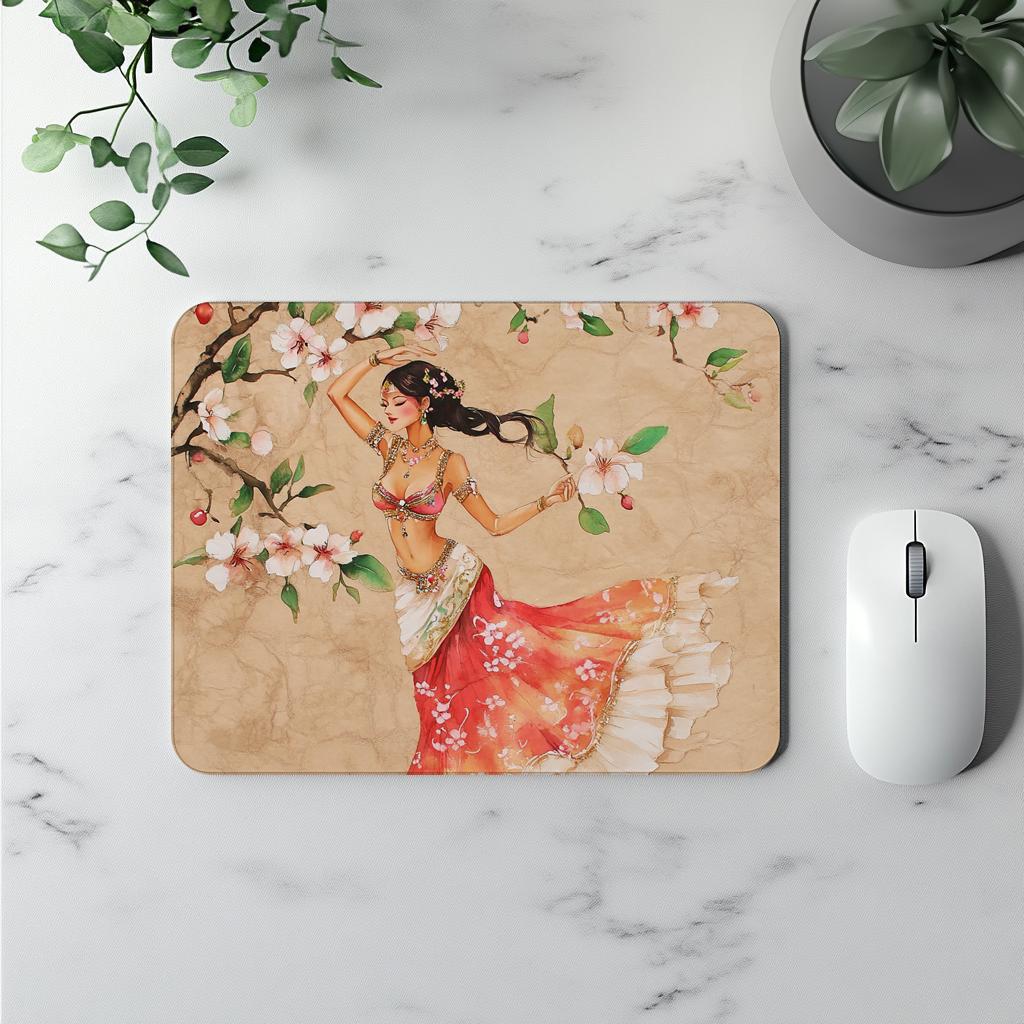 Cherry Blossoms III Watercolor Purple - Belly Dance Office Decor | Mouse Pads