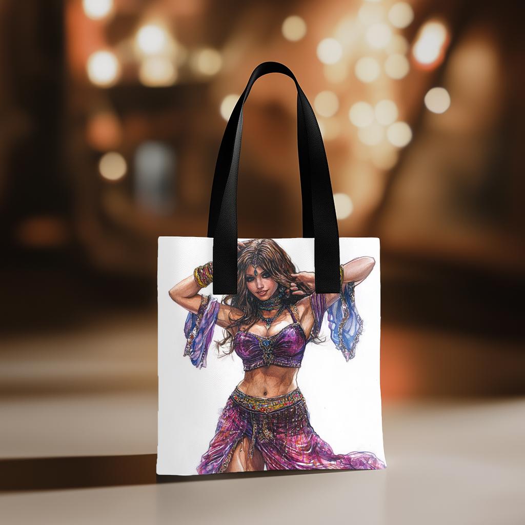 Colored Pencil Jewel I Watercolor Purple - Belly Dance Fashion Tote Bag