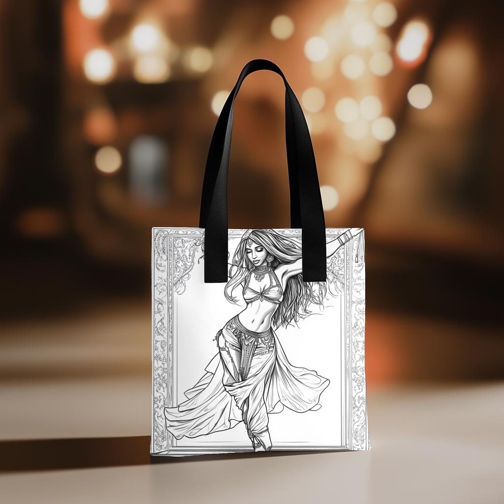 Coloring Page I Vintage Red - Belly Dance Fashion Accessory