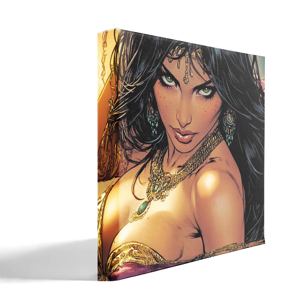 Comical Eyes IV Belly Dance Canvas Art 16 in x 16 in