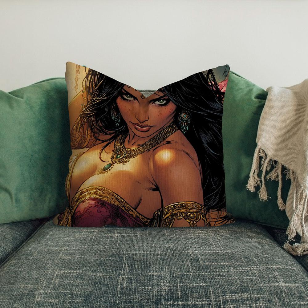 Comical Eyes Iv Belly Dance Throw Pillow 18 in x 18 in