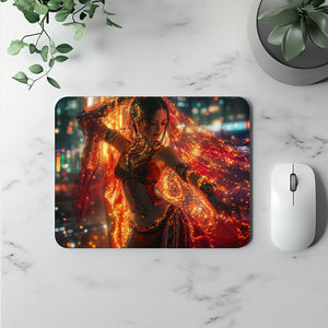 Cyberpunk Shimmy II Vintage Red - Belly Dance Office Decor