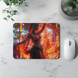 Cyberpunk Shimmy IV Vintage Red - Belly Dance Office Decor