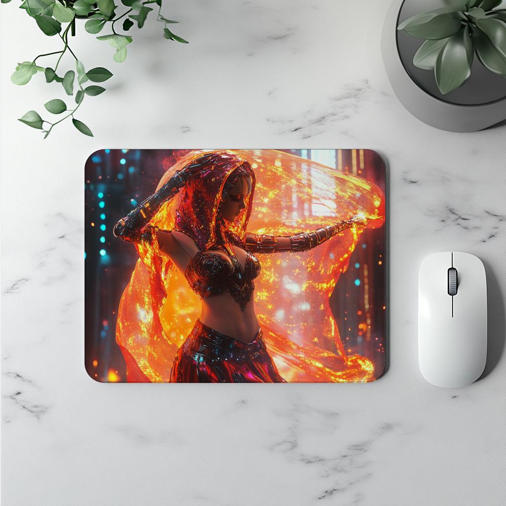 Cyberpunk Shimmy IX Vintage Red - Belly Dance Office Decor
