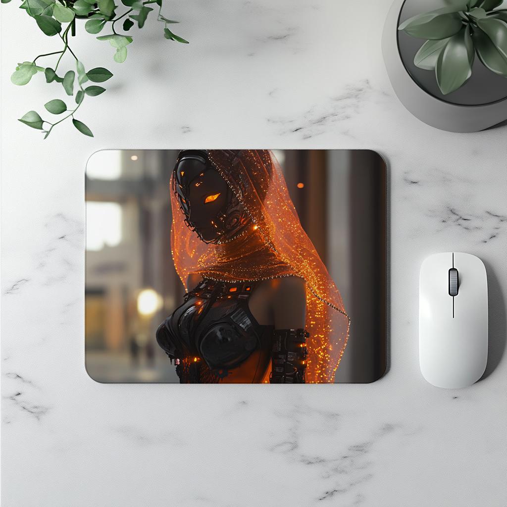 Cyberpunk Shimmy VI Vintage Red - Belly Dance Office Decor