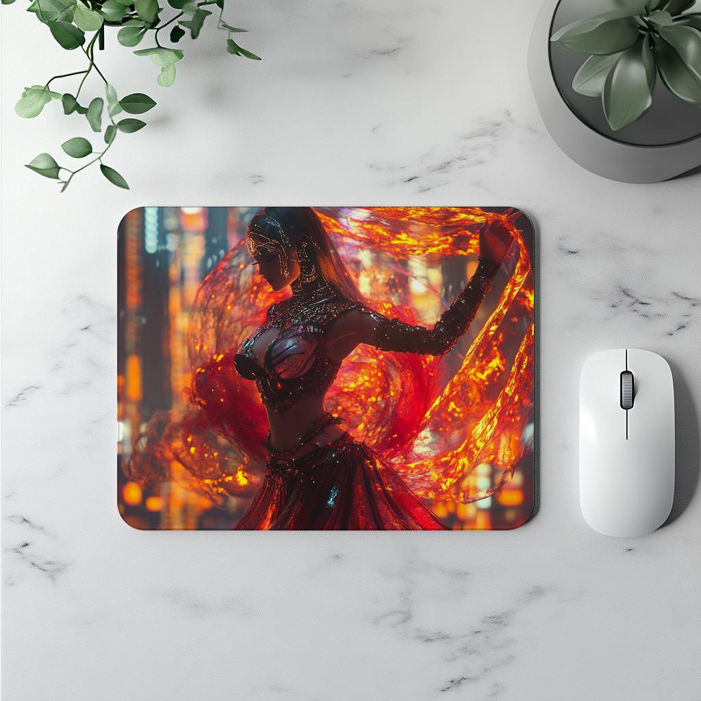 Cyberpunk Shimmy VIII Vintage Red - Belly Dance Office Decor