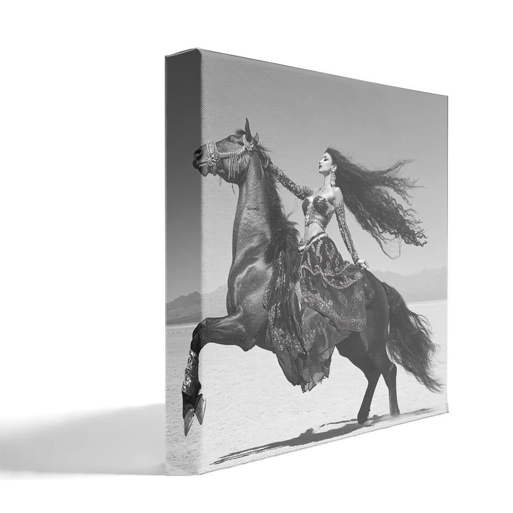 Dancer and Horse II Belly Dance Canvas Art 16 in x 16 in