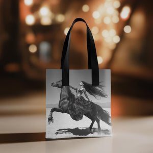 Dancer and Horse II Watercolor Purple - Belly Dance Fashion Tote Bag