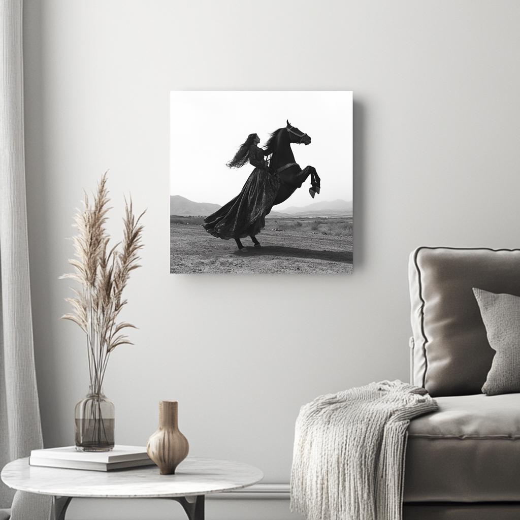 Dancer and Horse III Belly Dance Canvas Art 16 in x 16 in