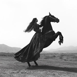 Dancer and Horse III Watercolor Purple - Belly Dance Art Download