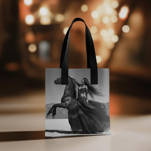 Dancer and Horse IV Watercolor Purple - Belly Dance Fashion Tote Bag