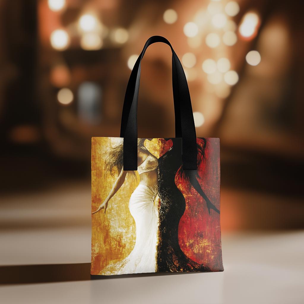 Dark vs Light I Watercolor Purple - Belly Dance Fashion Tote Bag