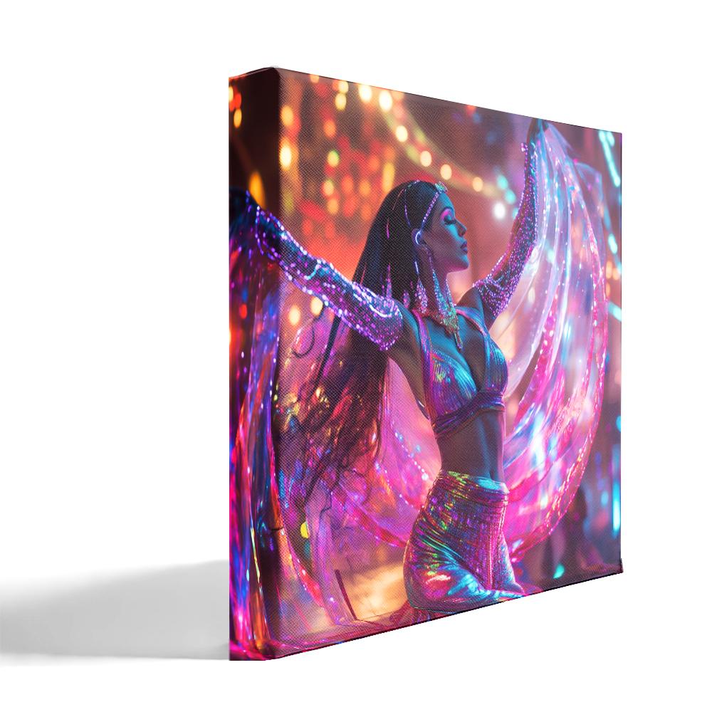 Deep Resonance II Belly Dance Canvas Art 16 in x 16 in