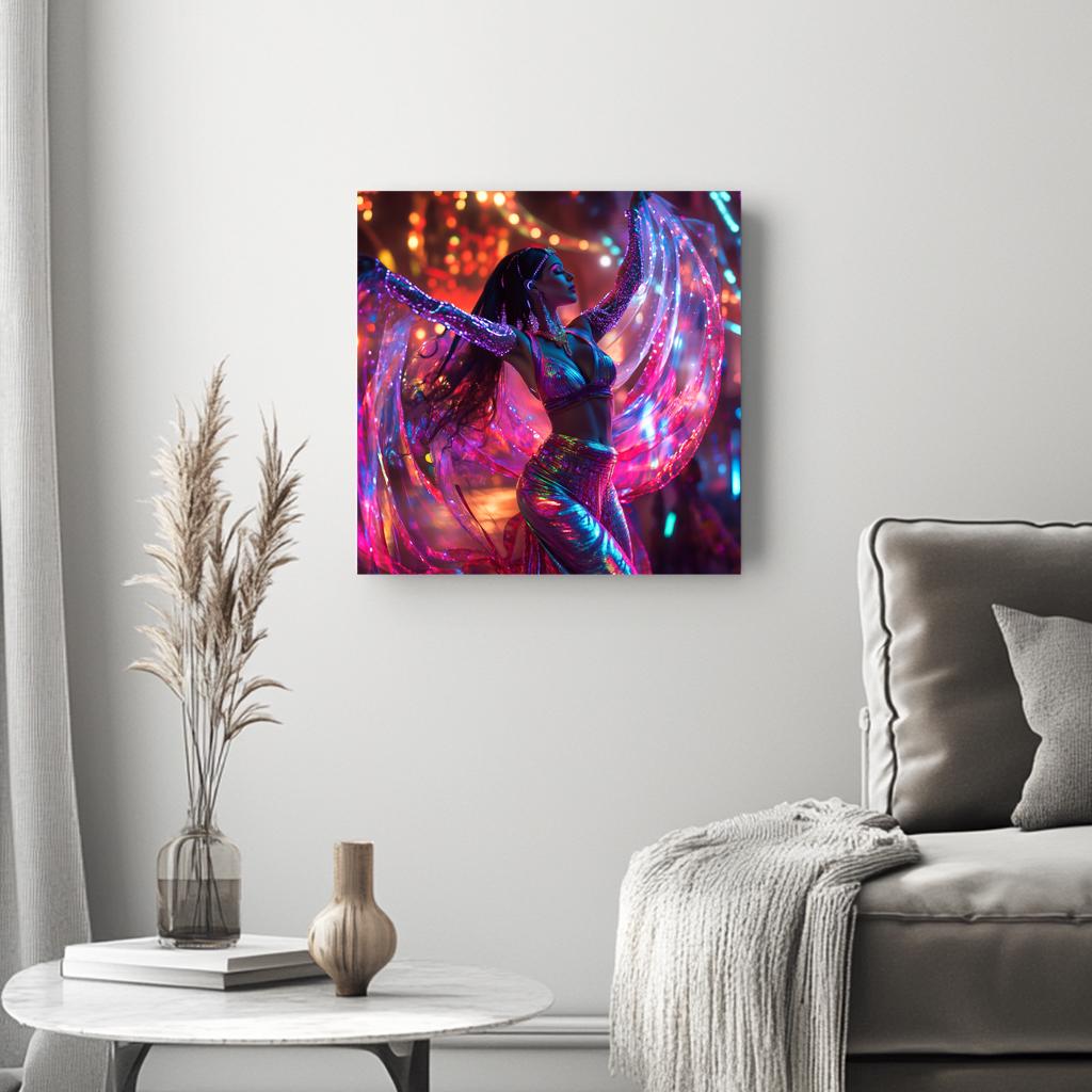 Deep Resonance II Belly Dance Canvas Art 16 in x 16 in
