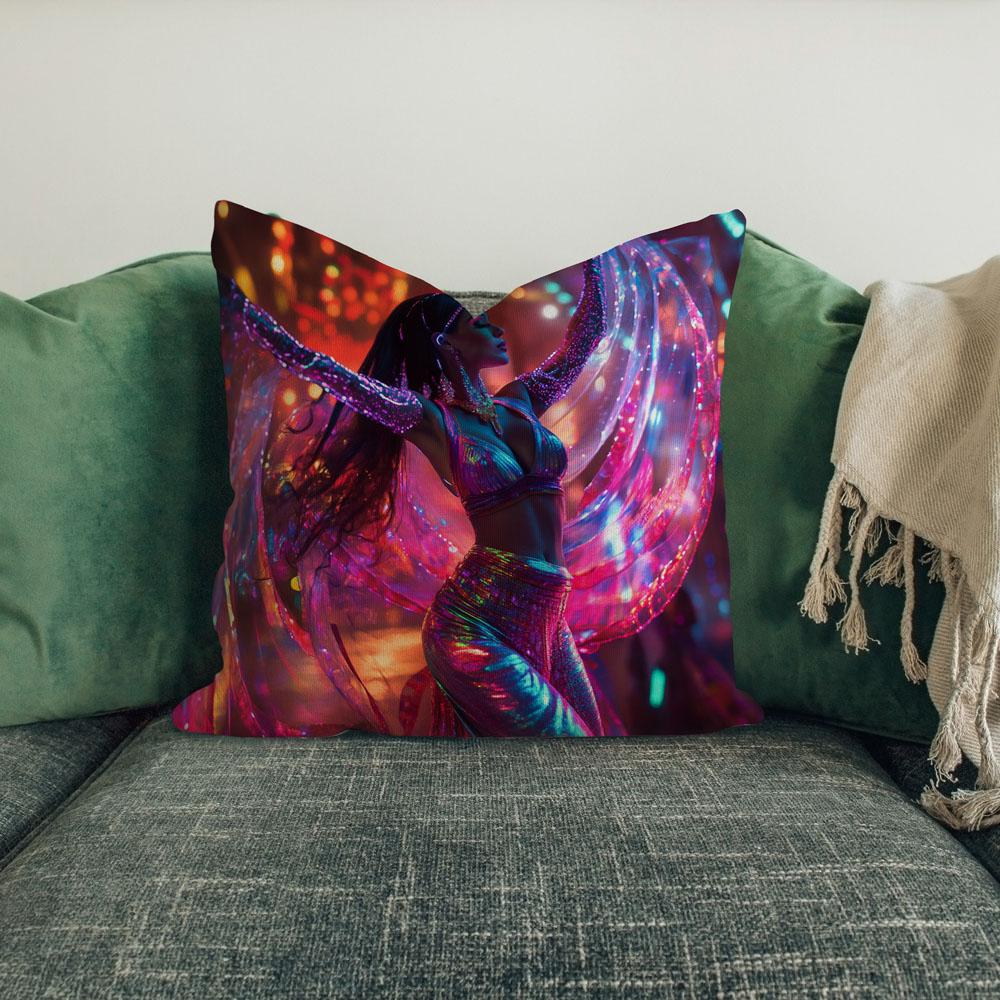 Deep Resonance Ii Belly Dance Throw Pillow 18 in x 18 in