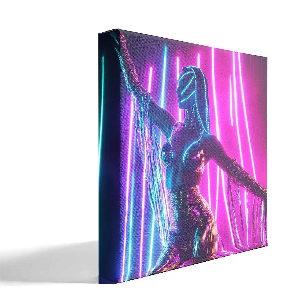 Deep Resonance III Belly Dance Canvas Art 16 in x 16 in