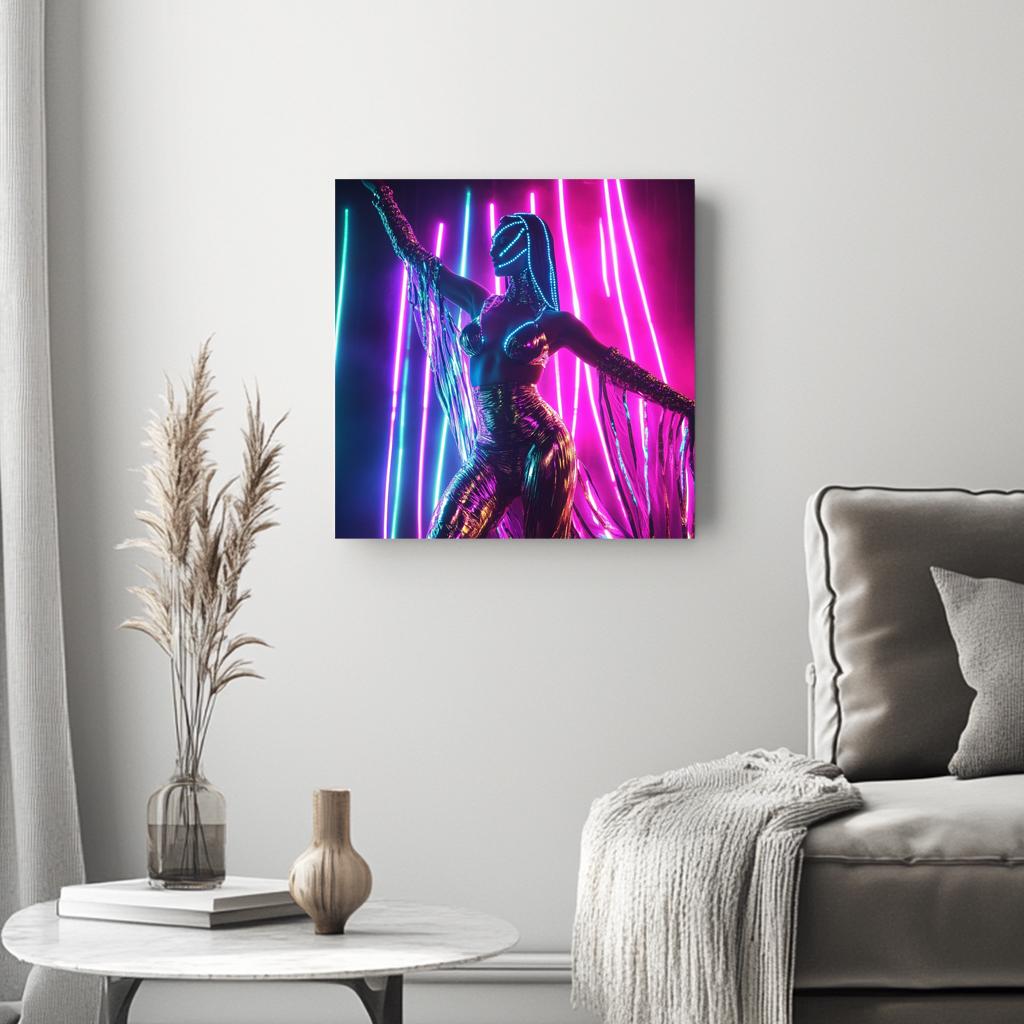 Deep Resonance III Belly Dance Canvas Art 16 in x 16 in