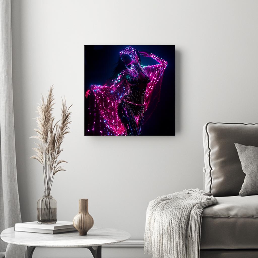 Deep Resonance IV Belly Dance Canvas Art 16 in x 16 in