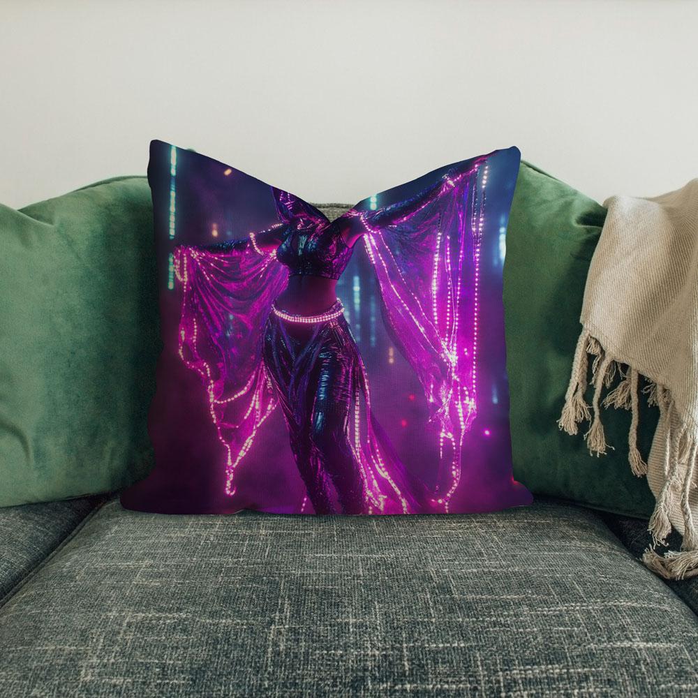 Deep Resonance V Belly Dance Throw Pillow 18 in x 18 in