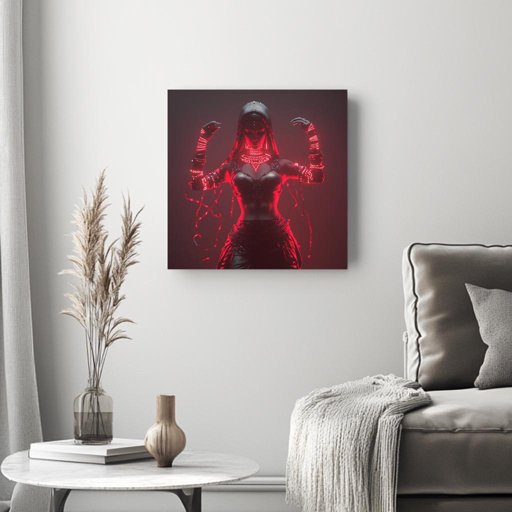 Deep Resonance VII Belly Dance Canvas Art 16 in x 16 in