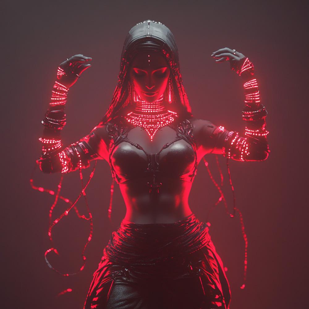 Deep Resonance VII Vintage Red - Belly Dance Art Download